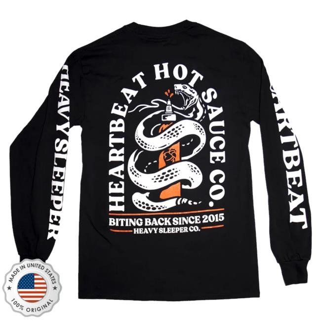 Heartbeat Hot Sauce Merch Serpent Long Sleeve Hooded Sweatshirt