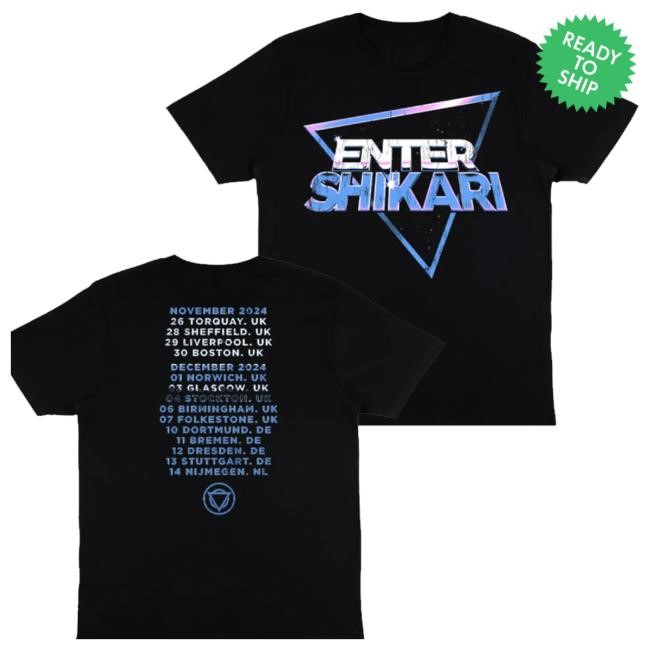 Enter Shikari Merch Store Space Chrome Tour Long Sleeve Shirt Enter Shikari Merch Store Space Chrome Tour Shirt
