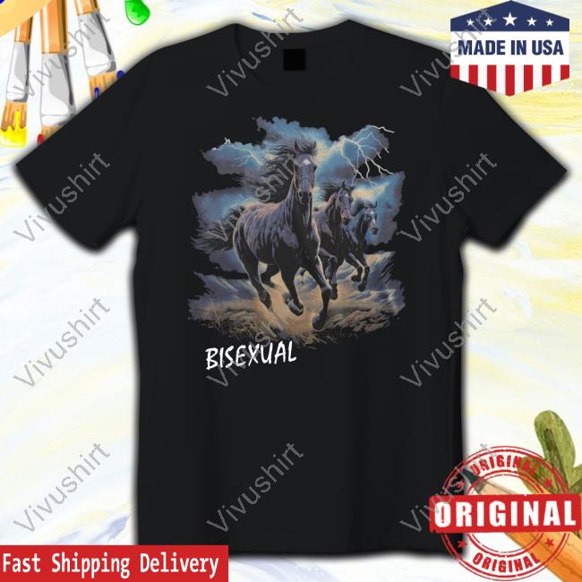 Waveygoods Shop Horses Running In Thunderstorm Bisexual 90'S Shirt