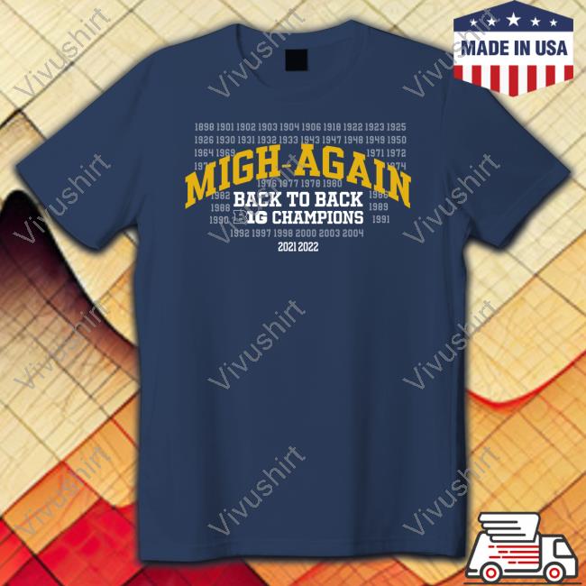 Valiant University Of Michigan Football Mich-Again Back-To-Back Big Ten Champions Long Sleeve