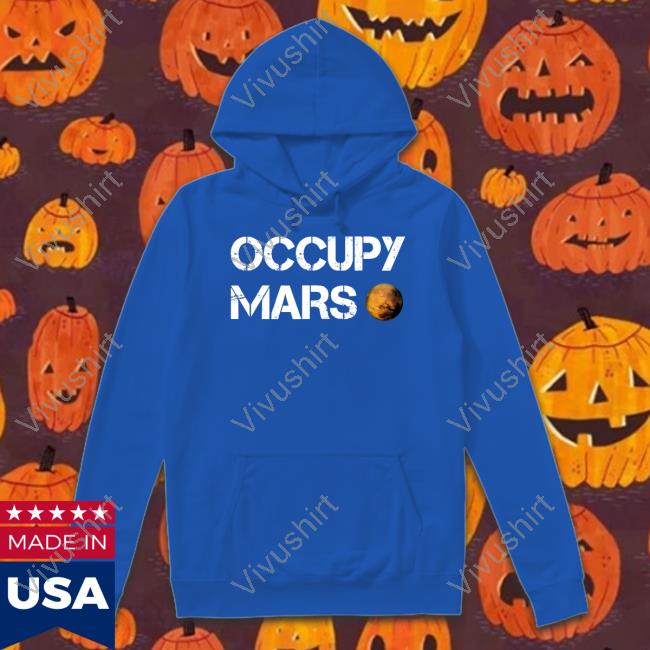 Elon Musk Wearing Occupy Mars Long Sleeve T Shirt Occupy Mars Long Sleeve T Shirt