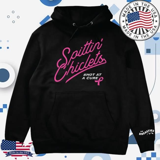 Official Barstool Sports Store Spittin Chiclets X Breasties Script Hoodie