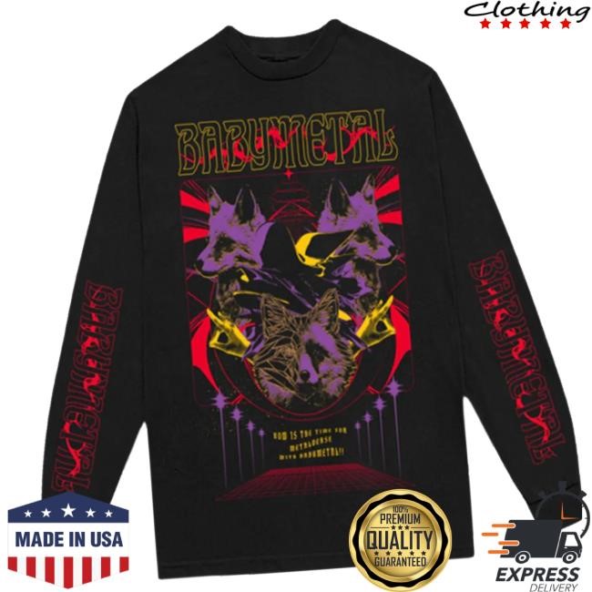 Babymetal Store Uk Merch Store Colorful Foxes Long Sleeve Long Sleeve Shirt
