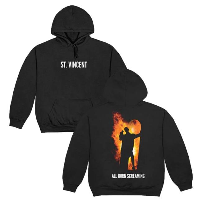 St. Vincent Official Merch All Born Screaming Hoodie - Black Shirt