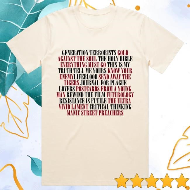 Manic Street Preachers Merch Albums Cream Funny Shirt
