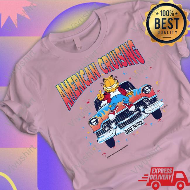 Garfield American Crusing Babe Patrol New Shirt