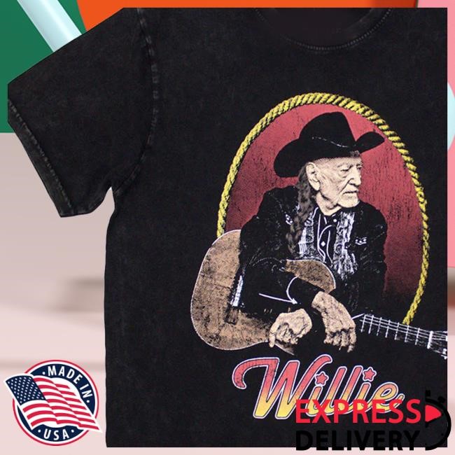 House Of Merch Shop Store Official Willie Nelson Unisex Stone Wash Shirts