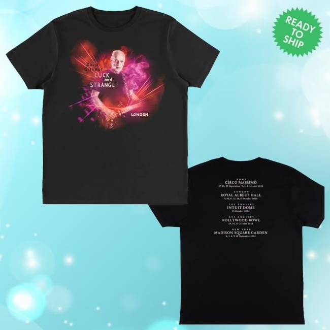 David Gilmour Merch Shop Official David Gilmour London Event New Shirt