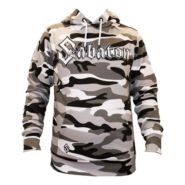 Official Sabaton Merch Store Sabaton Winter Camo Pull Over Hoodie Sabaton Shop