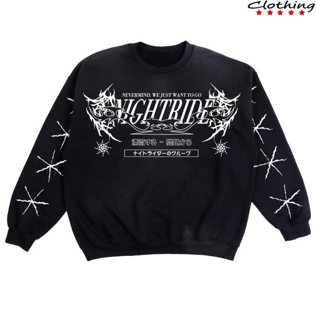 Official Nightride Merch Techno Crewneck Sweatshirt