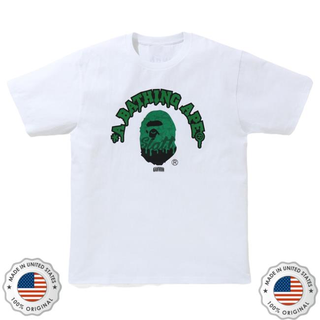 Official Gunna Merch Store Gunna A Bathing Ape Bape X Gunna White Attractive Shirt