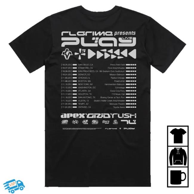 Official Rl Grime Merch Play Tour Hooded Sweatshirt