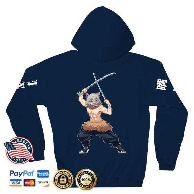 Official Crunchyroll Demon Slayer Merch Store CR Loves Demon Slayer - Inosuke Kanji Hoody Crunchy Roll Shop DemonSlayer