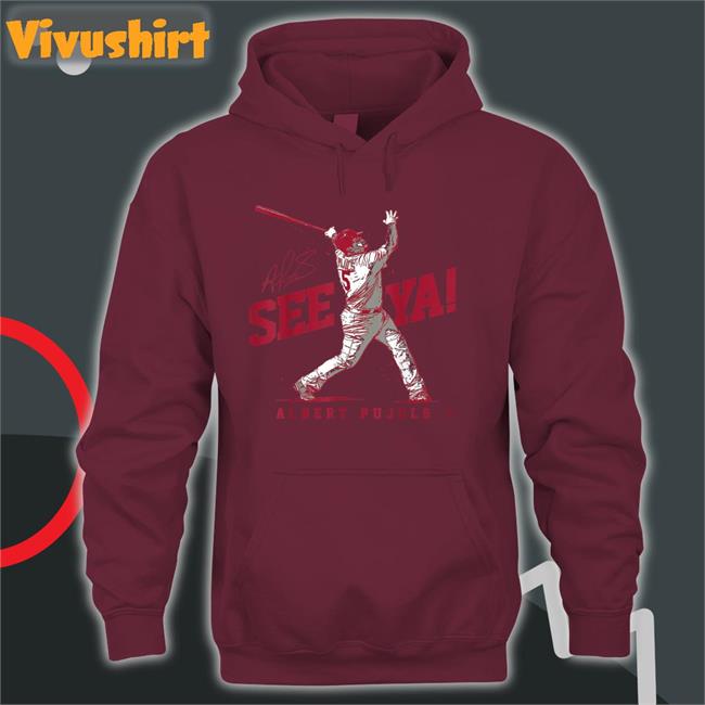 St Louis Cardinals Albert Pujols See Ya Tee St Louis Cardinals Albert Pujols See Ya Sweatshirt White
