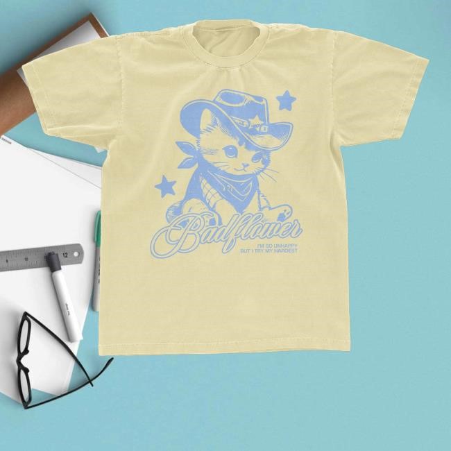 Badflower Store Merch Cat Hat Hooded Sweatshirt