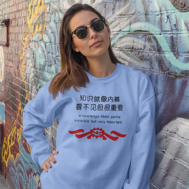 Poorly Translated Shirts Knowledge Likes Pants Invisible But Very Important Sweatshirt