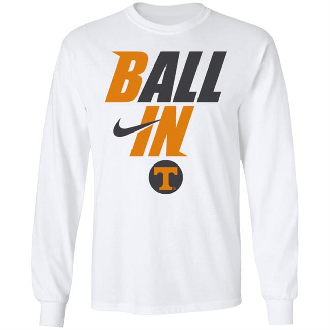 Tennessee Volunteers Ball In Bench Long Sleeve T-Shirt Ball In Tennessee Basketball Shirt