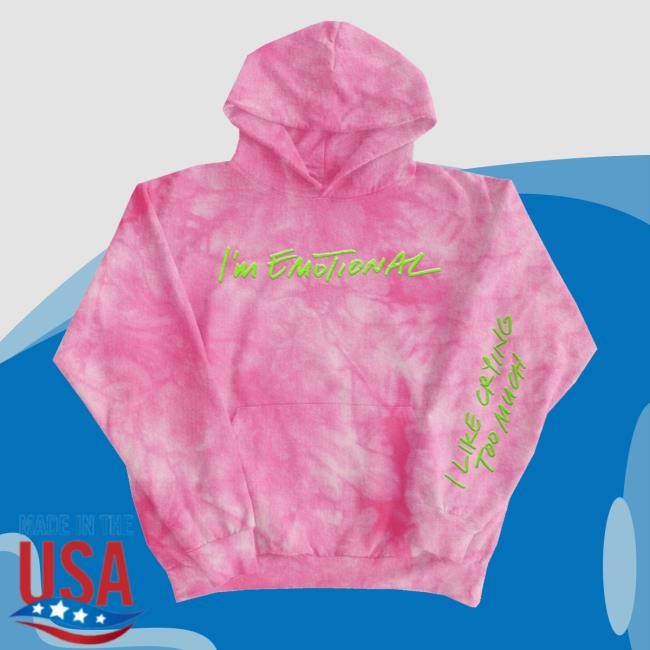 I Am Anne Marie Merch I'm Emotional Tie Dye Hoodie Pink