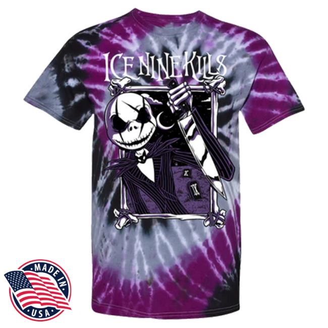 Official Ink Merch Store Ice Nine Kills Graveyard Jack Tie-Dye Shirt New IceNineKills