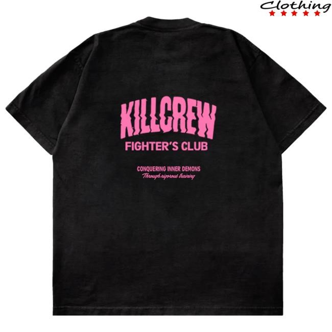 Kill Crew Merch Oversized Rigorous Training T-Shirt - Black Pink Shirts