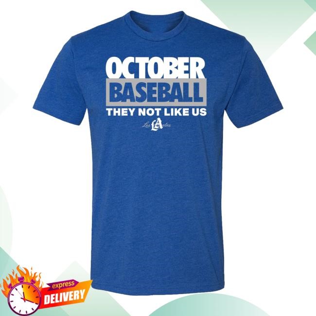 October Baseball Royal Long Sleeve T Shirt Pantone 294 Merch