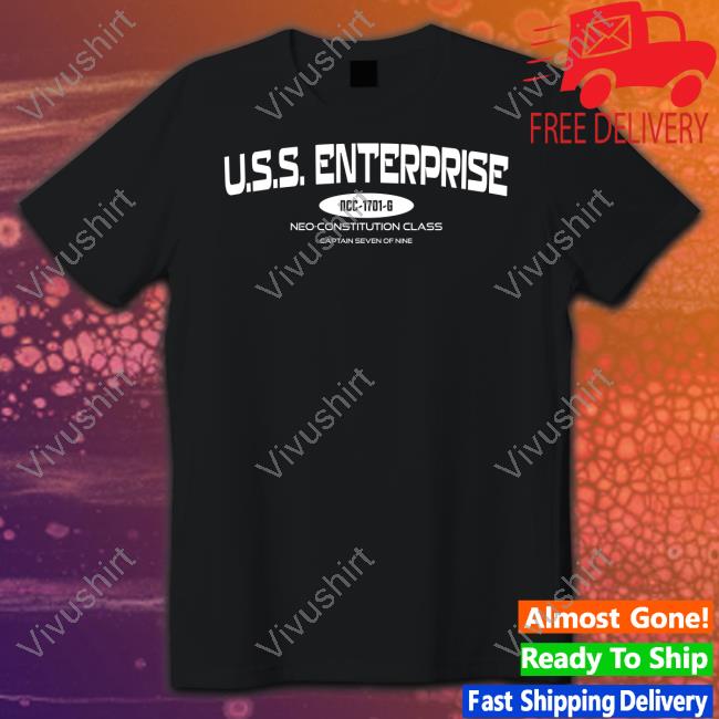 Traderbrandon Store U.S.S. Enterprise Ncc-1701-G Neo-Constitution Class Captain Seven Of Nine Tee Shirt