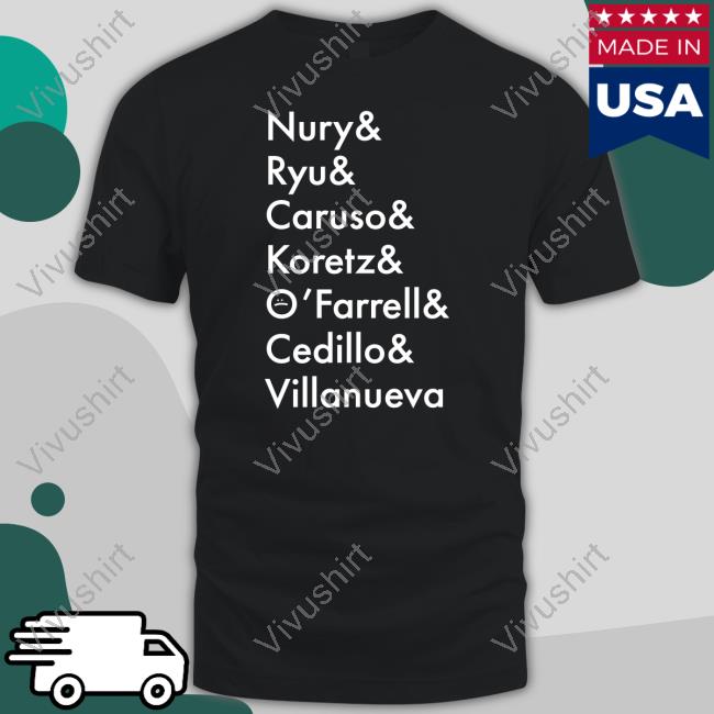 Brett "Solidarity 2022" Banditelli Nury Ryu Caruso Koretz O'farrell Cedillo Villanueva Shirts Banditelli