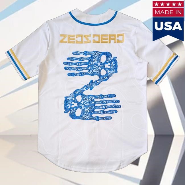 Zeds Dead Merch Zeds Dead Paths Collide Cream Baseball Jersey Tee Shirt