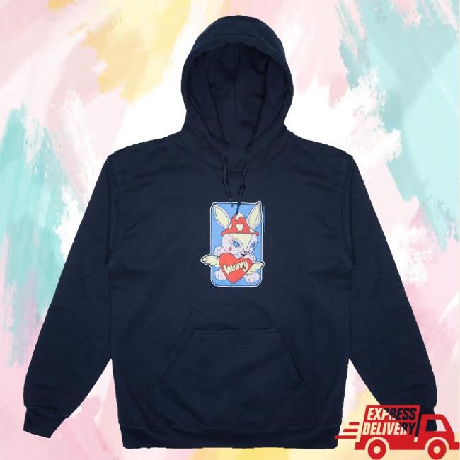 Official Down Right Merch Hunny Bunny Navy Hoodie Sweatshirt