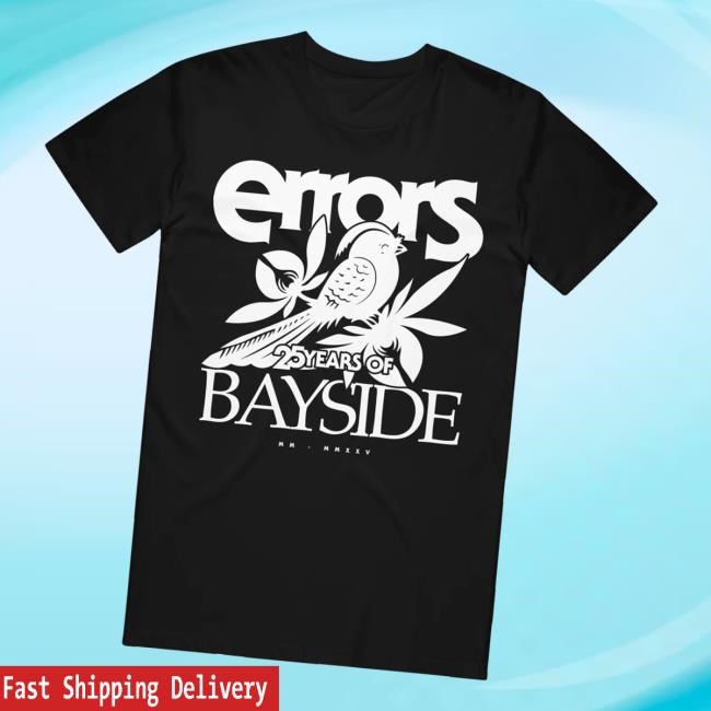 Bayside Merch Store Errors Anniversary Black Hooded Sweatshirt