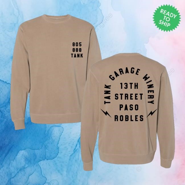 Official Tank Garage Winery Merch Store 805 Sweatshirt Sandstone Long Sleeve Shirt