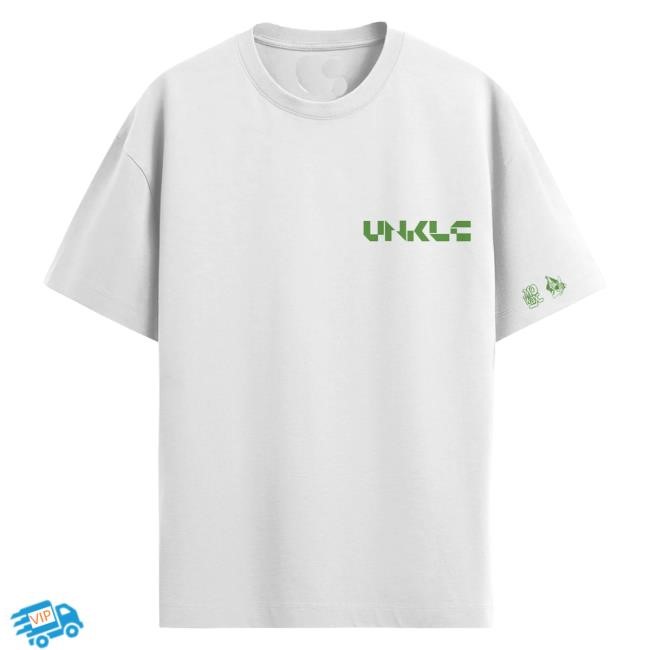 Official Unkle Store Merch 002 Come With Us - Psyence Fiction Text T-Shirt (White) Crewneck Sweatshirt