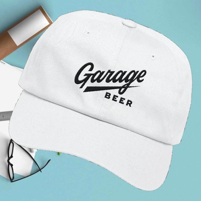 Garage Beer Merch Logo Dad Hat (White)