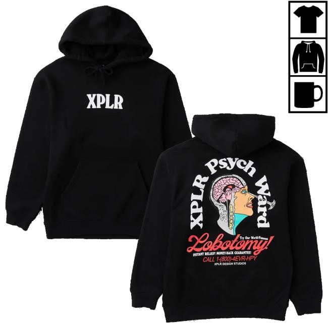 Shop Xplr Merch Store Xplr Lobotomy Hooded Sweatshirt