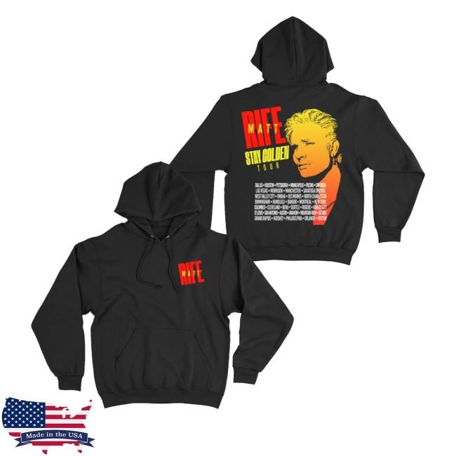 Matt Rife Merch Store Stay Golden Tour Black Youth T Shirt
