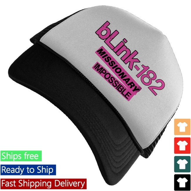 Official Blink 182 Merch Missionary Impossible Tour Cap Trending Blink 182 Merch Missionary Impossible Tour New Cap