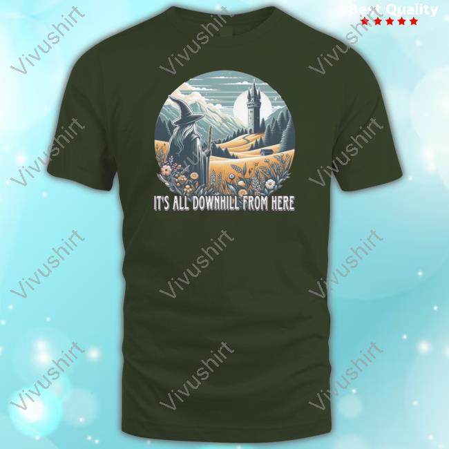 Craggy’S Corner Store It’S All Downhill From Here Wizard New Shirt