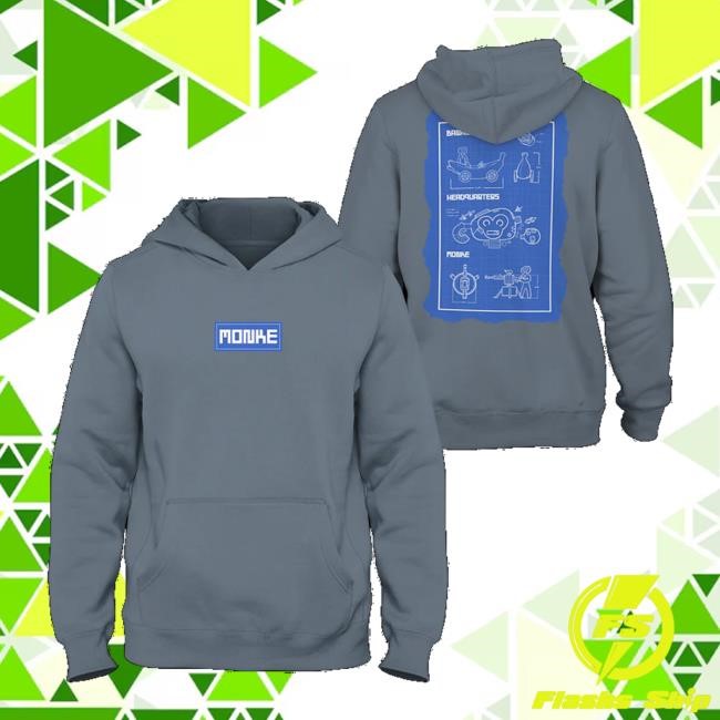 Monke Clothing Merch Store Blueprint Monke Long Sleeve Shirt