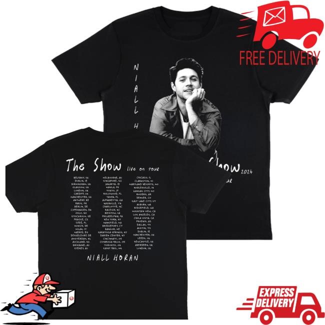 Niall Horan Merch Store The Show Photo Dates Black t-shirt, hoodie, tank top, sweater and long sleeve t-shirt