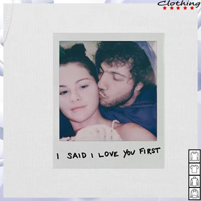 Trending Selena Gomez Official Shop Merch I Said I Love You First Photo Short Sleeve Tee
