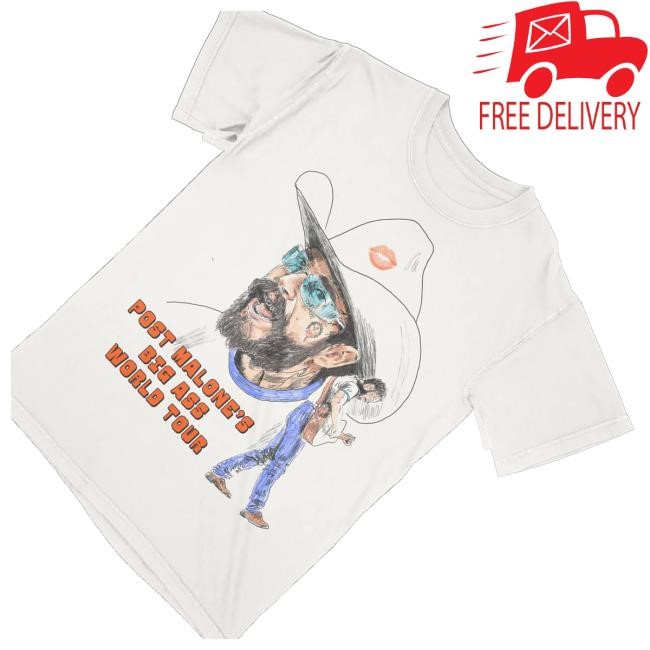 Post Malone The Big Ass World Tour White Hoodie Post Malone The Big Ass World Tour White Shirt