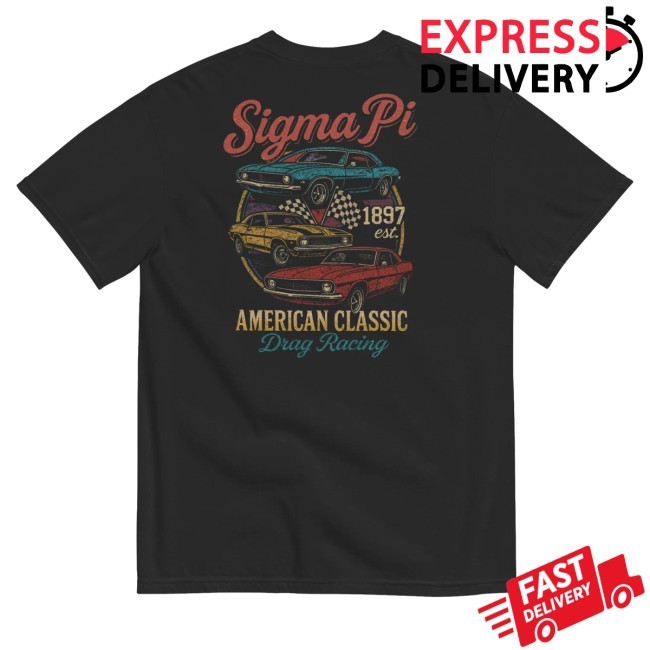 The Sigma Pi Store Drop 018 Sigma Pi Vintage Cars Crewneck Sweatshirt