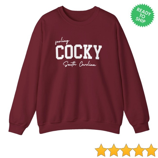 Joyful By Harvey Merch Store South Carolina Cocks- Feeling Cocky Hooded Sweatshirt