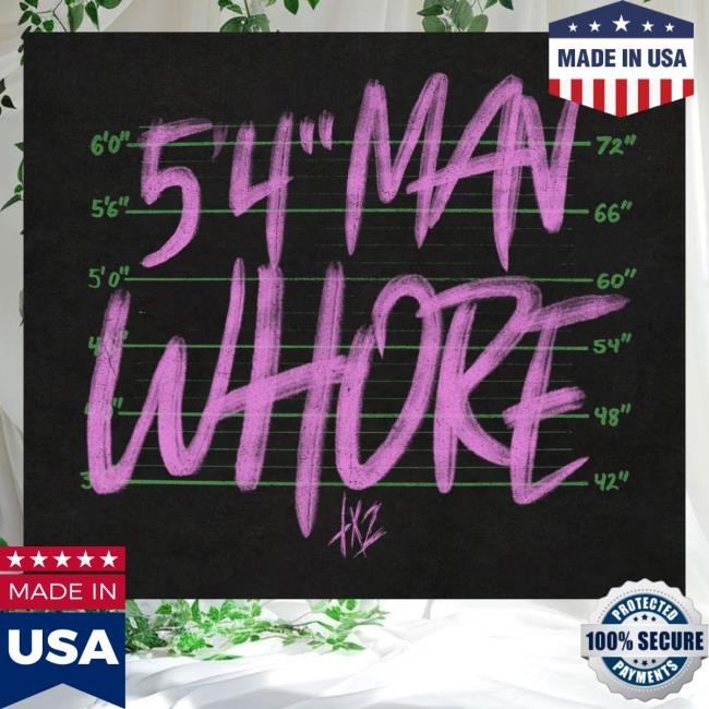 Trending Tx2 Merch 5'4" Man Whore Unisex Sweatshirt