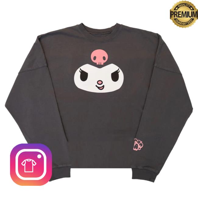 Official Sanrio Apparel Clothing Merch Store Shop Kuromi Japanla Spirit Popover Sweatshirt