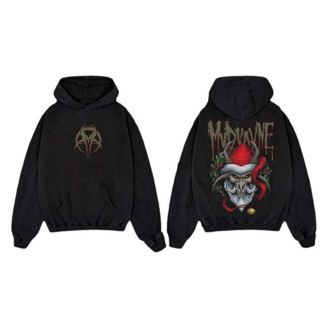 Official Mudvayne Merch Store Mudvayne Logo Happy Fuckin' Holiday Day Krampus Limited Edition Sweater