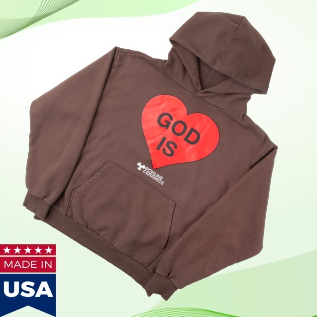 Online Ceramics Merch Store God Is Love Brown Tee