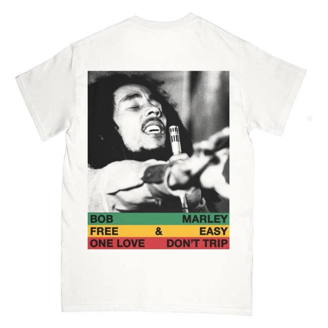 Official Free And Easy Bob Marley Spirit Tee Shirt