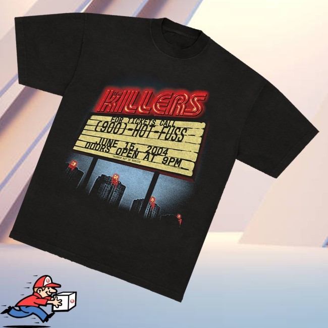 The Killers Merch Summer Motel Sign Tee Black