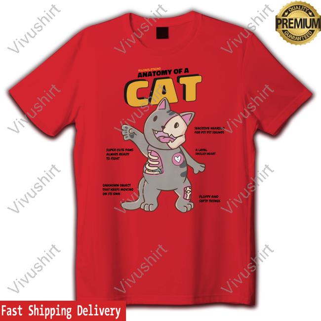 Yujinclothing Store Cat Anatomy Shirts Official Yujinclothing Cat Anatomy Crewneck Sweatshirt